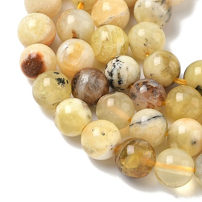 Natural Yellow Opal Beads Strands G-I213-18-6mm-1