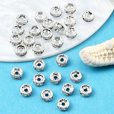 Brass Rhinestone Spacer Beads RB-A014-Z5mm-28S-NF-1