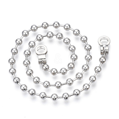Iron Round Ball Chains with Bead Tips MAK-N034-006A-P-1