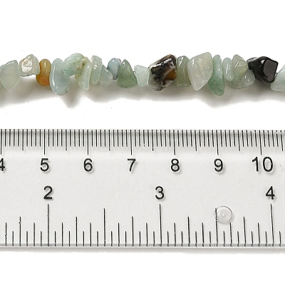 Natural Flower Amazonite Chips Beads Strands X-G-M205-12-01-1