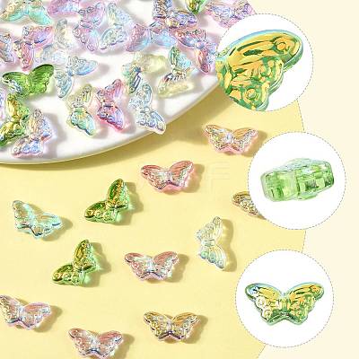 50Pcs 8 Colors Transparency Electroplate Glass Beads Set GLAA-FS0002-39-1