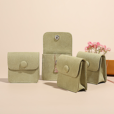 Microfiber Jewelry Flap Pouches ABAG-WH0038-44-1