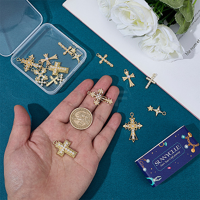 18Pcs 9 Styles Alloy Pendants FIND-SC0023-60-1