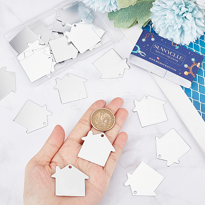 25Pcs Pet Aluminium Pendants ALUM-SC0001-07-1