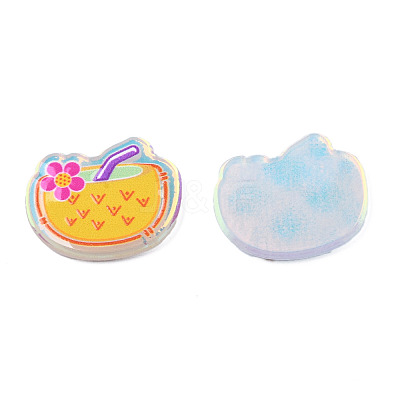 Transparent Printed Acrylic Cabochons TACR-N016-35-1