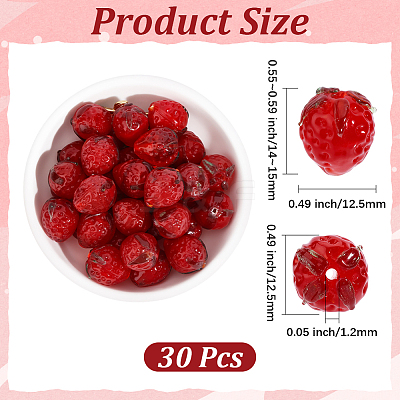 30Pcs Handmade Bumpy Lampwork Beads LAMP-PA0001-54-1
