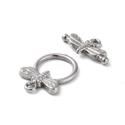 Non-Tarnish 304 Stainless Steel Toggle Clasps STAS-A092-06B-P-1
