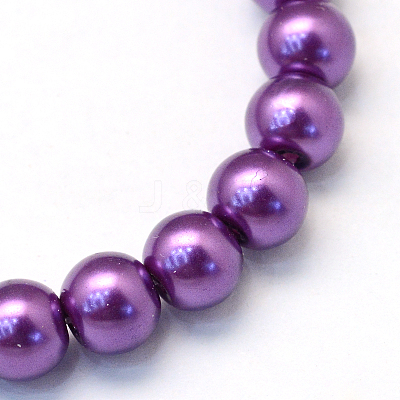 Baking Paint Glass Pearl Bead Strands X-HY-Q003-3mm-37-1