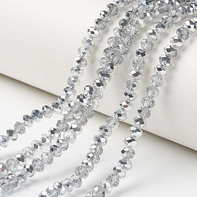 Electroplate Transparent Glass Beads Strands EGLA-A034-T1mm-M16-1