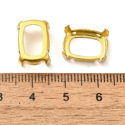 Rectangle Brass Sew on Prong Settings KK-N0084-A05-10x14G-1