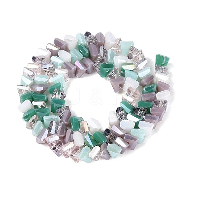 Mixed Styles Electroplate Glass Beads Strands EGLA-Q135-03A-C03-1
