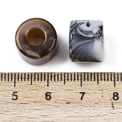 Opaque Acrylic European Beads OACR-G055-01B-1