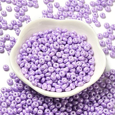 Baking Paint Luster Glass Seed Beads SEED-B001-04A-09-1