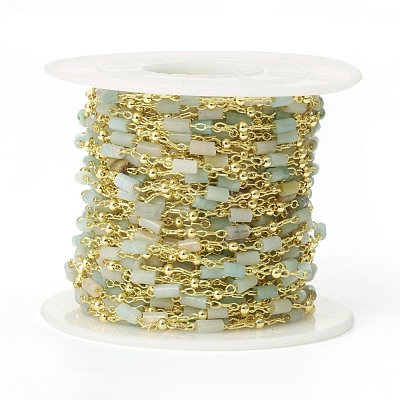 Handmade Natural Amazonite Beaded Chains CHC-E021-01C-1