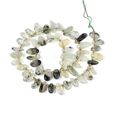 Natural Prehnite Beads Strands G-Z091-A44-1