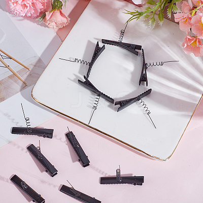 Metal Alligator Hair Clips OHAR-WH0021-95C-1