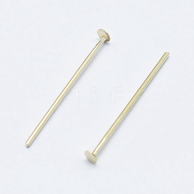 Brass Flat Head Pins KK-G331-11-0.7x35-NF-1