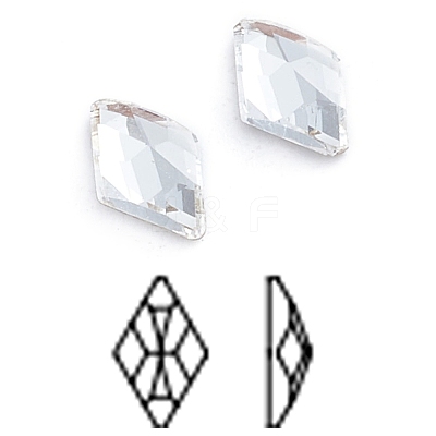 Glass Rhinestone Cabochons RGLA-L025-D02-001-1