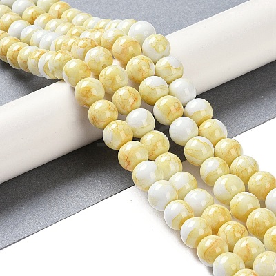 Baking Paint Glass Bead Strands GLAA-H031-01C-03-1