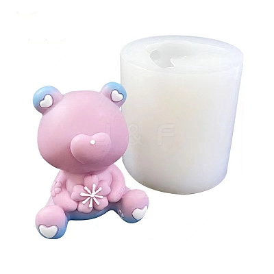 Bear Shape Candle DIY Food Grade Silicone Molds PW-WG57883-01-1