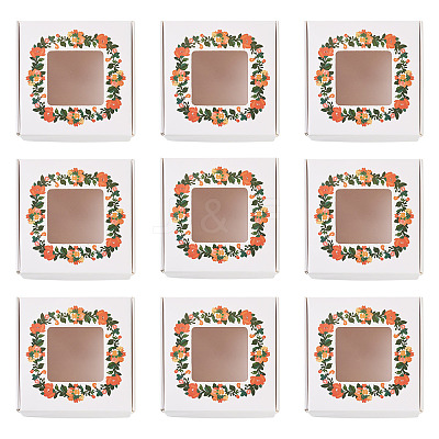 White Cardstock Flower Printed Paper Packaging Mailer Boxes CON-TAC0022-01-1