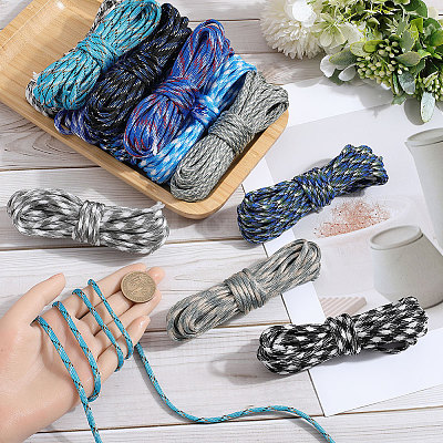 60M 12 Colors 7 Inner Cores Polyester & Spandex Cord Ropes RCP-SP0001-02B-1