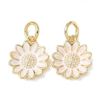 Brass Enamel Pendants KK-P338-19G-03-1
