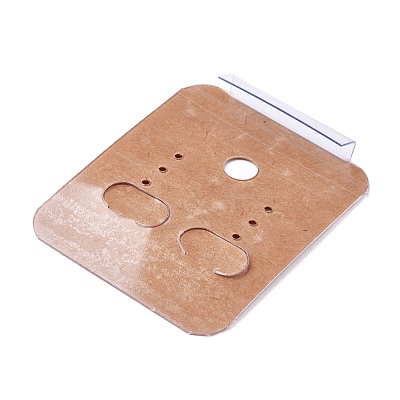Kraft Paper and Plastic Jewelry Display Cards DIY-K032-10A-1