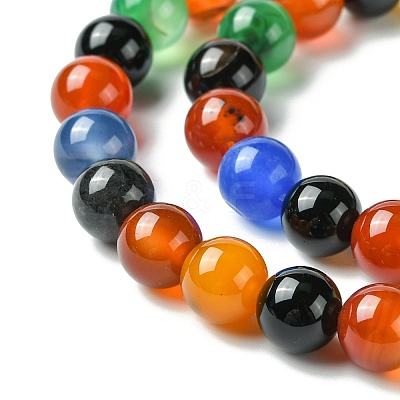 Natural Agate Beads Strands X-G-F417-05-8mm-1
