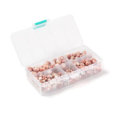 340Pcs 4 Sizes Natural Red Netstone Round Beads G-LS0001-35-1
