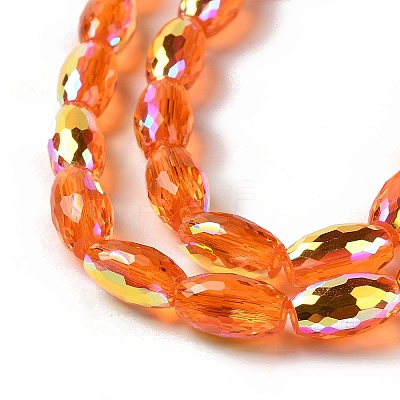 AB Color Plated Transparent Electroplate Beads Strands EGLA-H104-05B-1