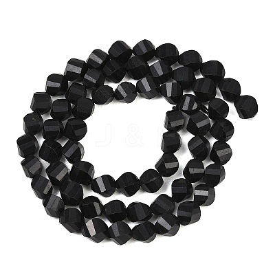 Natural Shungite Beads Strands G-P611-C35-01-1