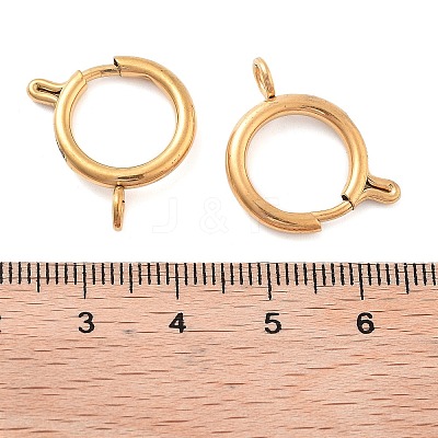 Ion Plating(IP) 304 Stainless Steel Spring Ring Clasps LS-STAS-E104-09D-1
