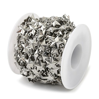 304 Stainless Steel Star Link Chains CHS-A017-01P-1