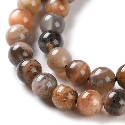 Natural Black Sunstone Beads Strands G-U009-A01-02-1