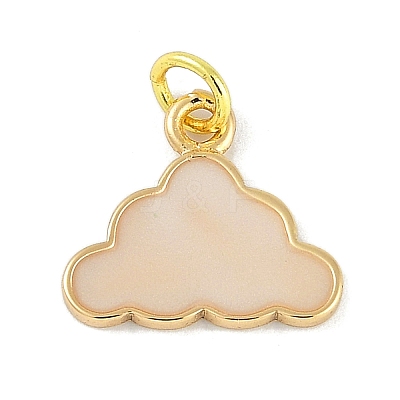 Brass Enamel Pendants KK-B114-17G-02-1