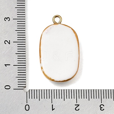 Fruit & Floral & Animals Printed Handmade Porcelain Pendants STAS-Z207-01G-06-1