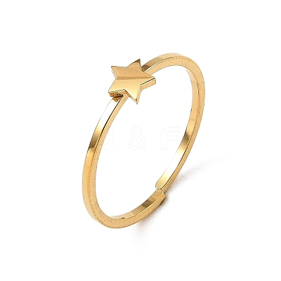 304 Stainless Steel Adjustable Open Cuff Rings RJEW-Q806-01G-05-1
