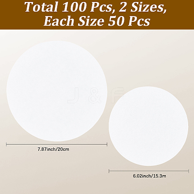 100Pcs 2 Styles Oil Proof Parchment Paper Sheets AJEW-CN0003-67-1