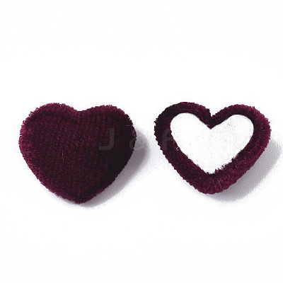 Velvet Cloth Fabric Covered Cabochons WOVE-S084-14F-1