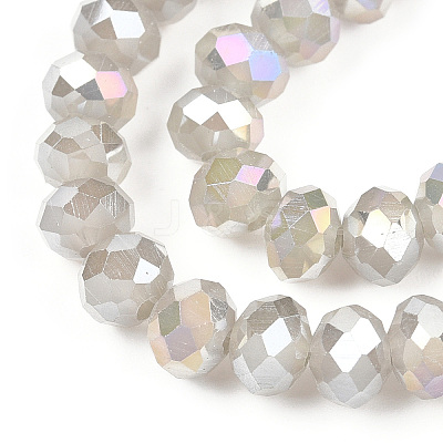 Electroplate Glass Beads Strands EGLA-A034-J6mm-B09-1