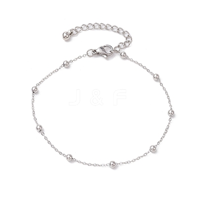 304 Stainless Steel Cable Chains Bracelets BJEW-JB11499-02-1