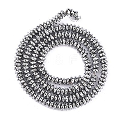 Non-Magnetic Synthetic Hematite Beads Strands X-G-C124-4x2mm-2-1