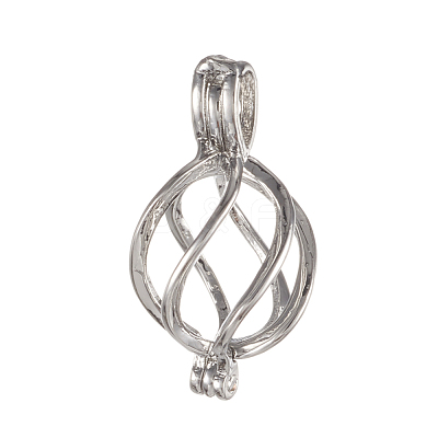 Eco-Friendly Brass Locket Pendants KK-K163-48P-NR-1
