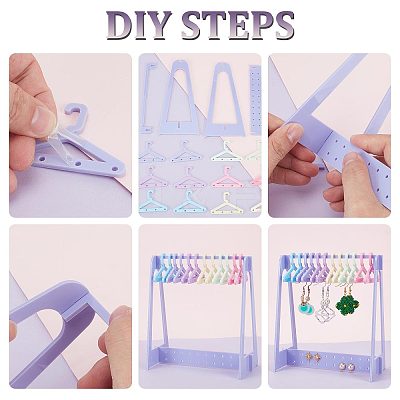PandaHall Elite 1 Set Acrylic Earring Display Stands EDIS-PH0001-63-1