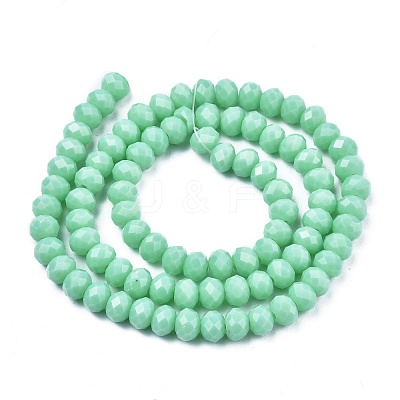 Opaque Solid Color Glass Beads Strands X-EGLA-A034-P6mm-D14-1