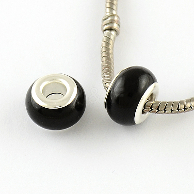 Large Hole Rondelle Resin European Beads RPDL-Q004-02C-1