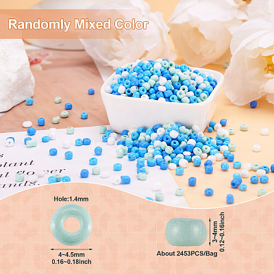 Opaque Glass Round Seed Beads GLAA-TAC0025-07B-05-1