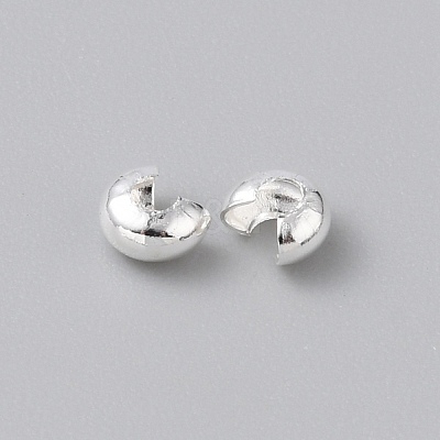 Brass Crimp Beads Covers KK-WH20001-06A-S-1