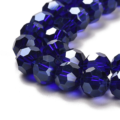 Electroplate Glass Bead Strands EGLA-R015-8mm-3-1